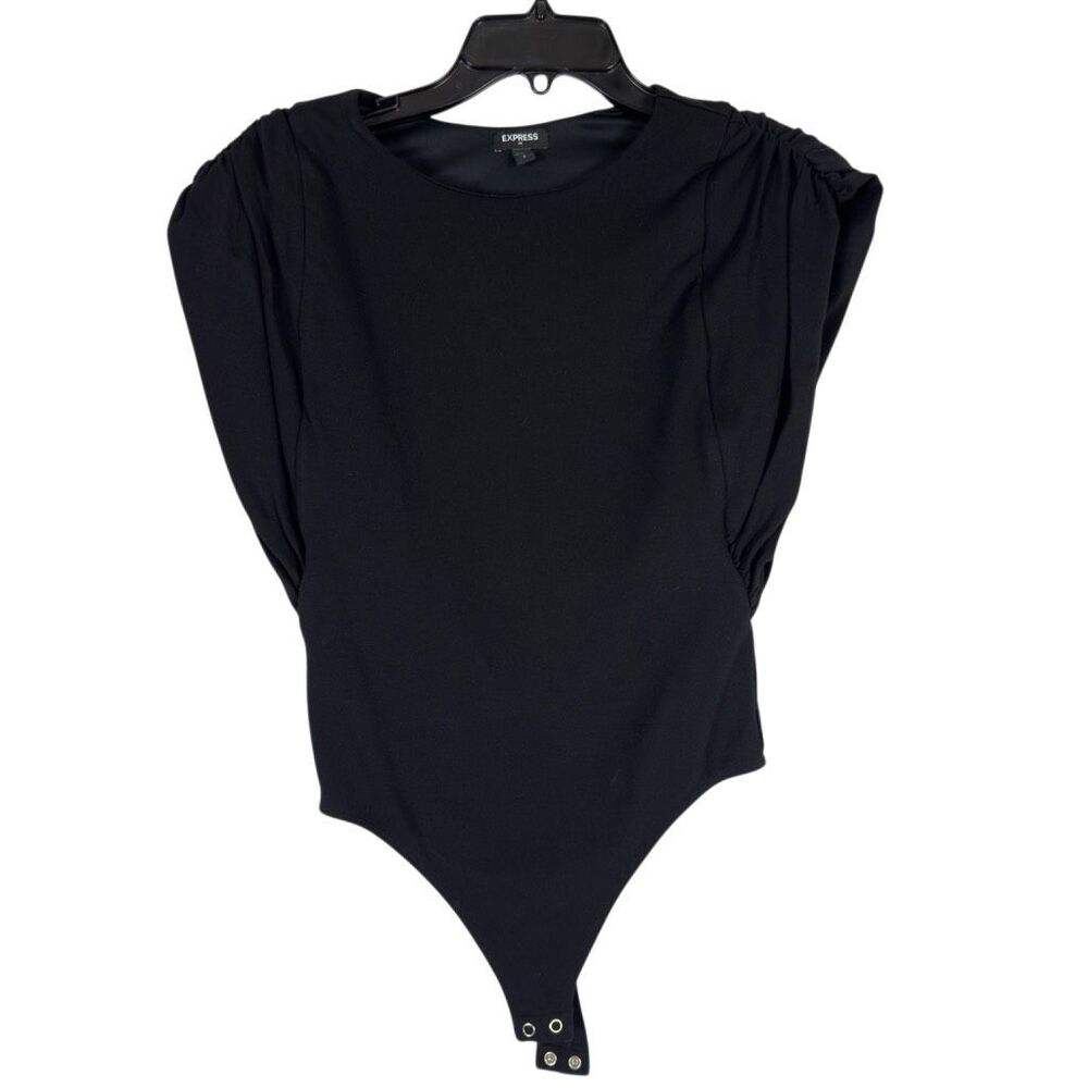 Express Black Shoulder Pads Bodysuit - Women’s S